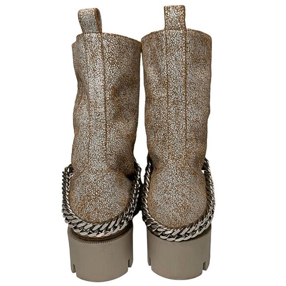 Christian Louboutin Horse Guarda Chain Strap Combat Boot Speckled EU 36.5 US 6.5 - Picture 7 of 10